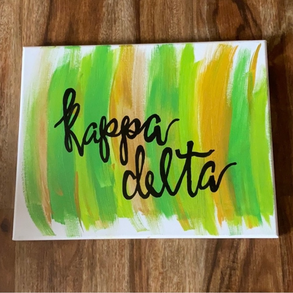Kappa Delta sorority painted canvas💚🐚